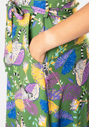 Lila Lemur Jungle Print Dress