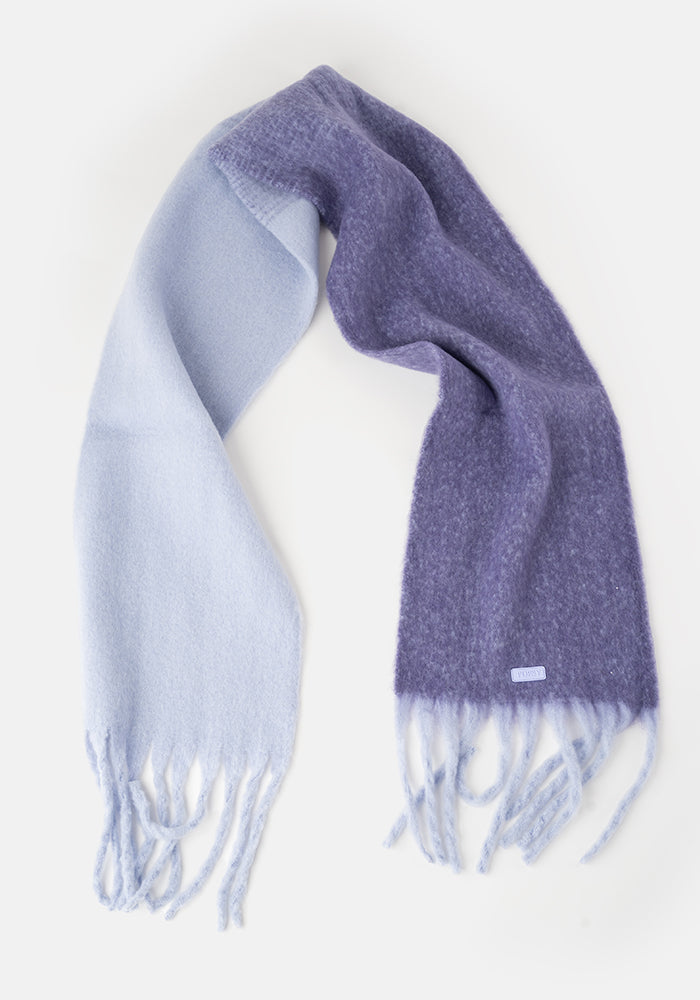 Lilac Two Tone Cosy Knitted Scarf