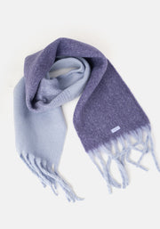 Lilac Two Tone Cosy Knitted Scarf
