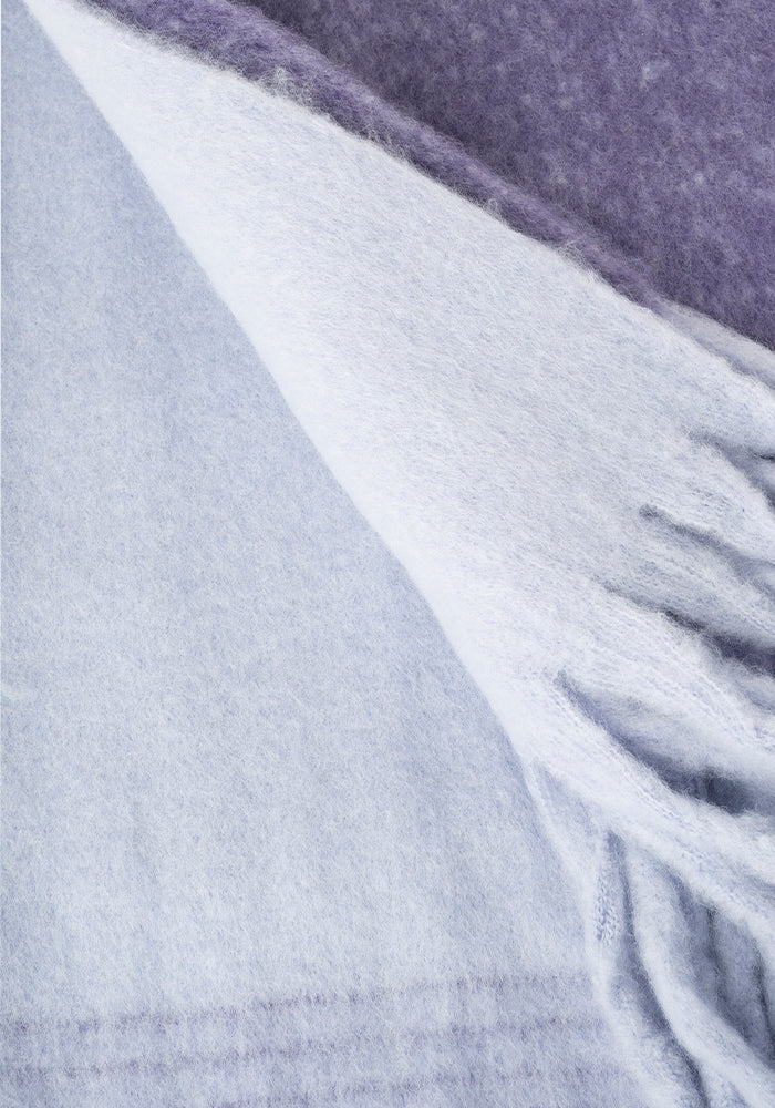 Lilac Two Tone Cosy Knitted Scarf