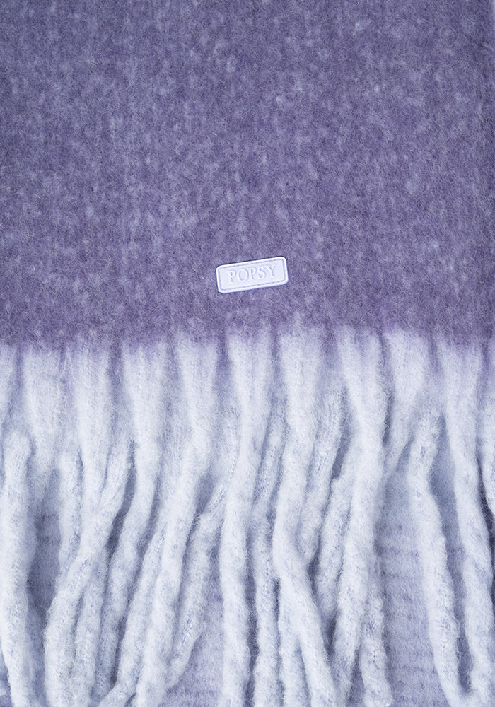 Lilac Two Tone Cosy Knitted Scarf