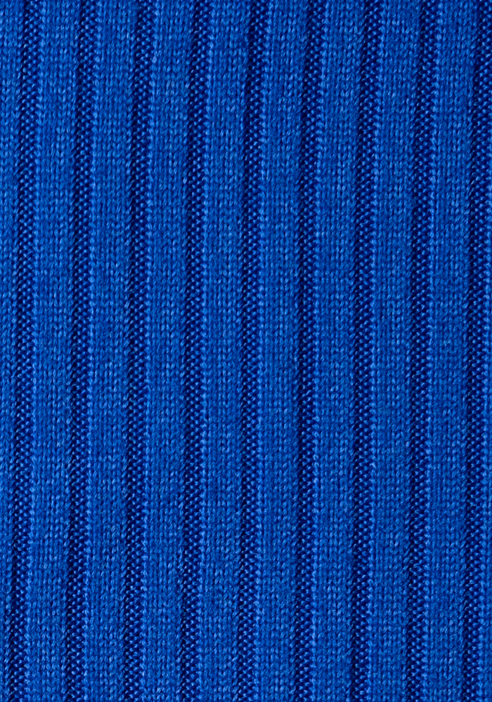 Lilah Cobalt Blue Turtle Neck Tiered Hem Dress