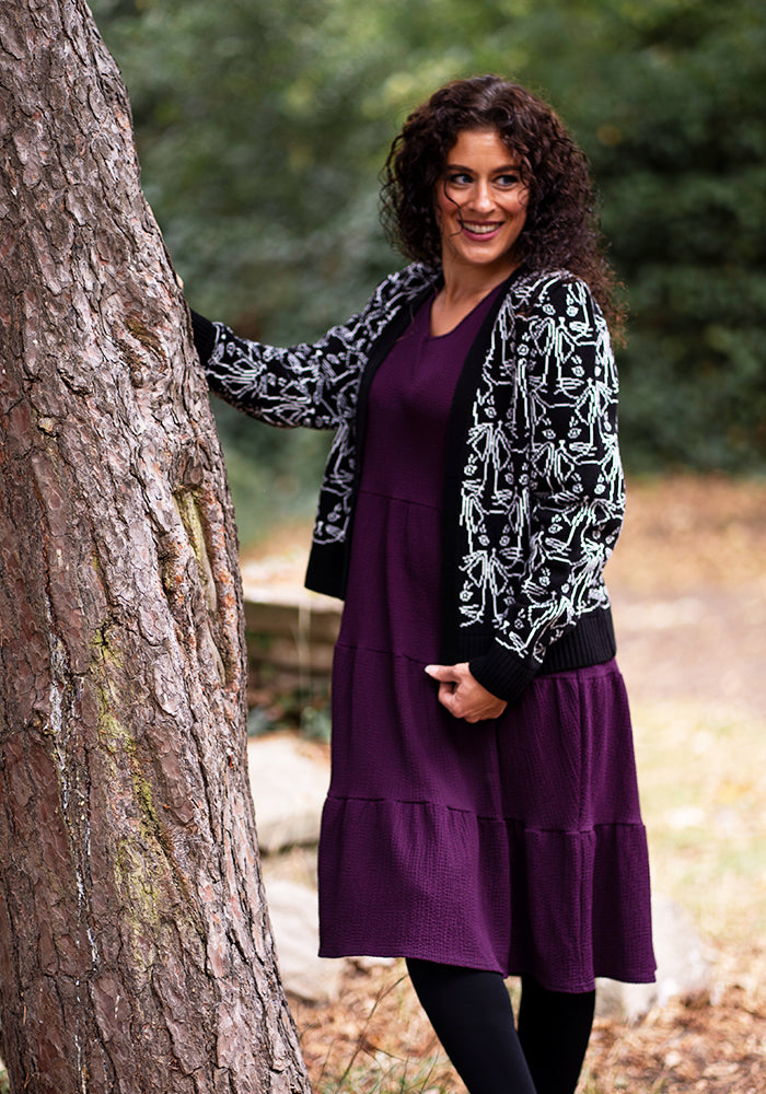 Seventh angle of Linear Cats Cardigan