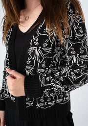 Linear Cats Cardigan