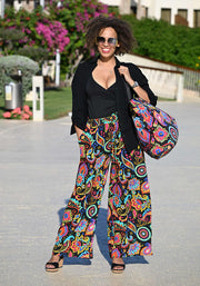 Beck Painted Paisley Print Woven Full Length Popsy Trousers