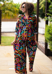 Laken Painted Paisley Print Woven Popsy Shirt