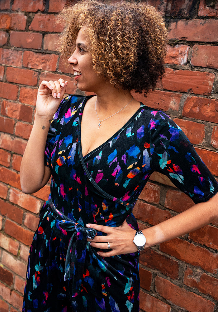 Linzi Colourful Abstract Print Full Length Jumpsuit