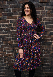 Lira Hedgehog Print Viscose Dress