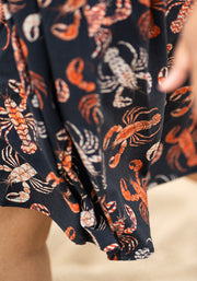 Daria Lobster Print Cotton Dress