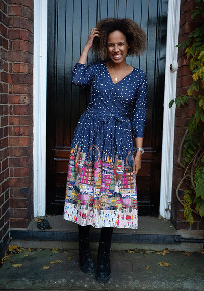 ** PRE ORDER ** Hampton London Border Print Midi Dress ** PRE ORDER **