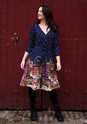 Jovial London Border Print Cotton Dress