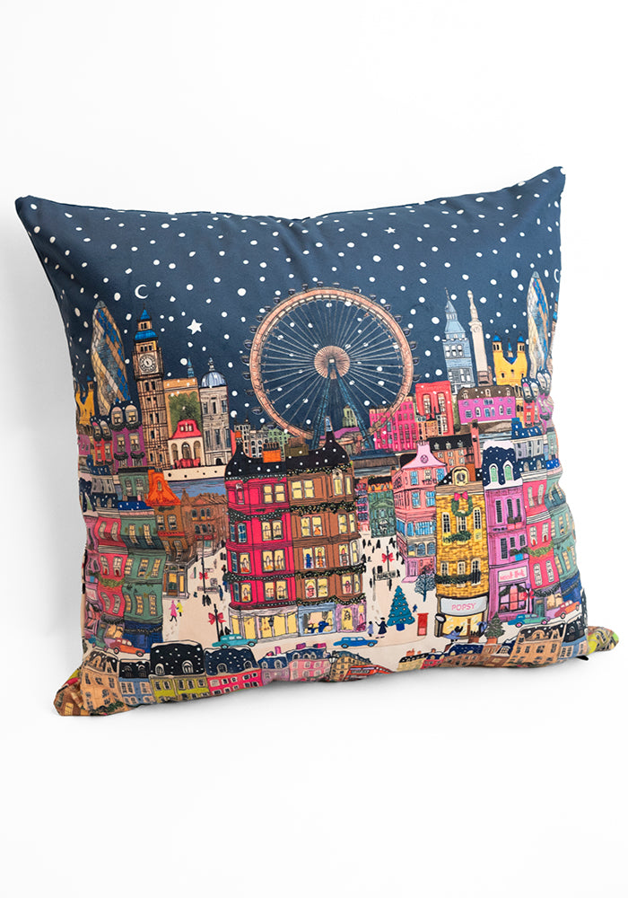 London Border Print Cushion Cover