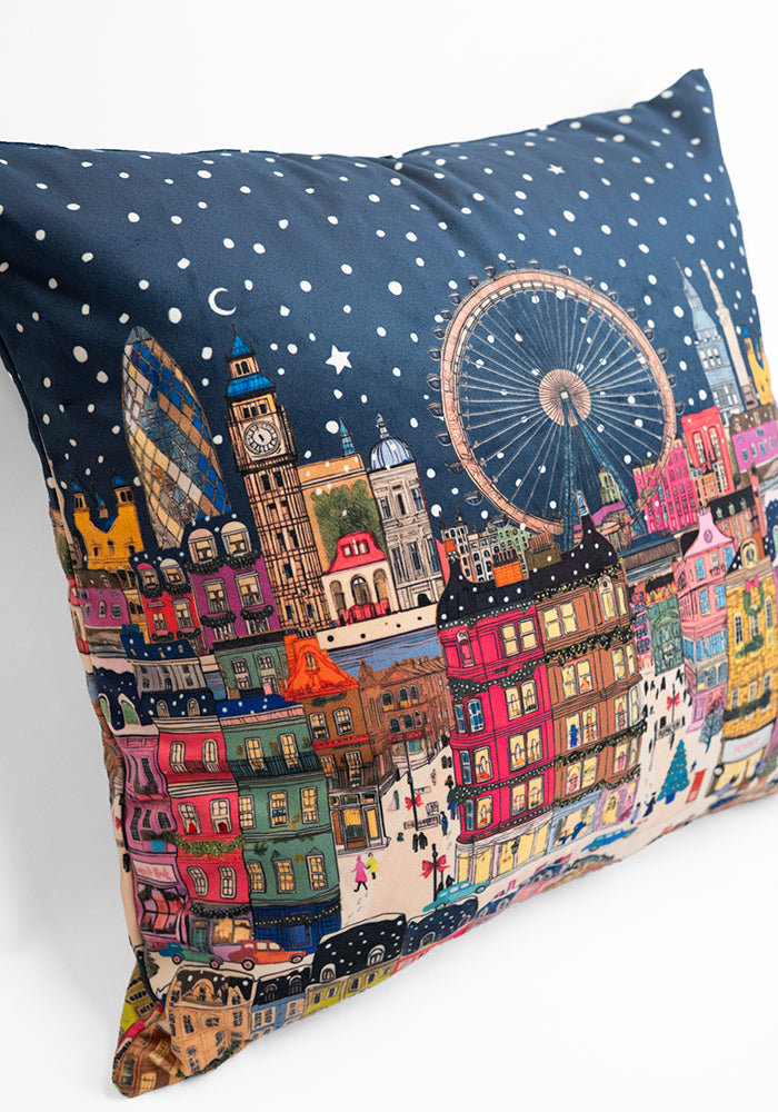 London Border Print Cushion Cover