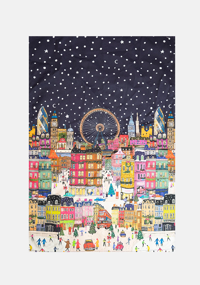 London Border Print Tea Towel