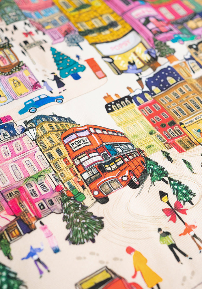 London Border Print Tea Towel