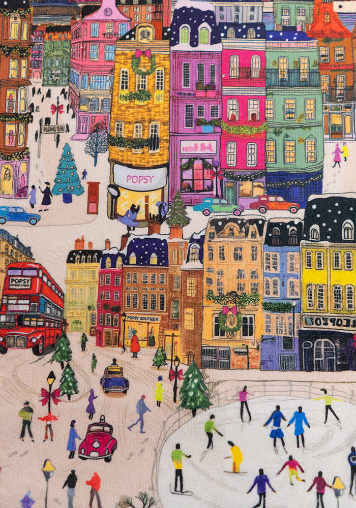 London Print Hand Towel