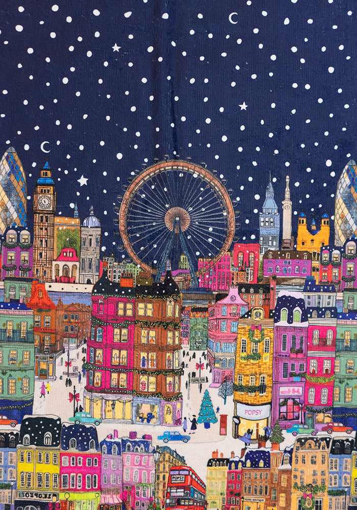 London Print Hand Towel