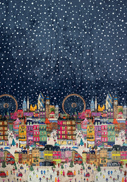 London Print Pop-under Plush Blanket