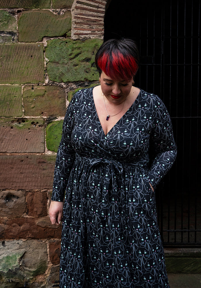 Lottie Cat Face Print Midi Dress
