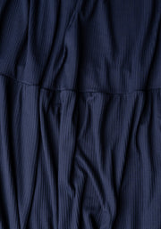 Lou Navy Tiered Hem Midi Dress