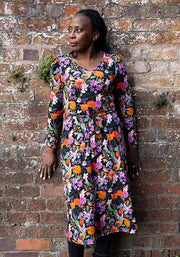 Luetta Playful Fairys Print Cotton Midi Dress