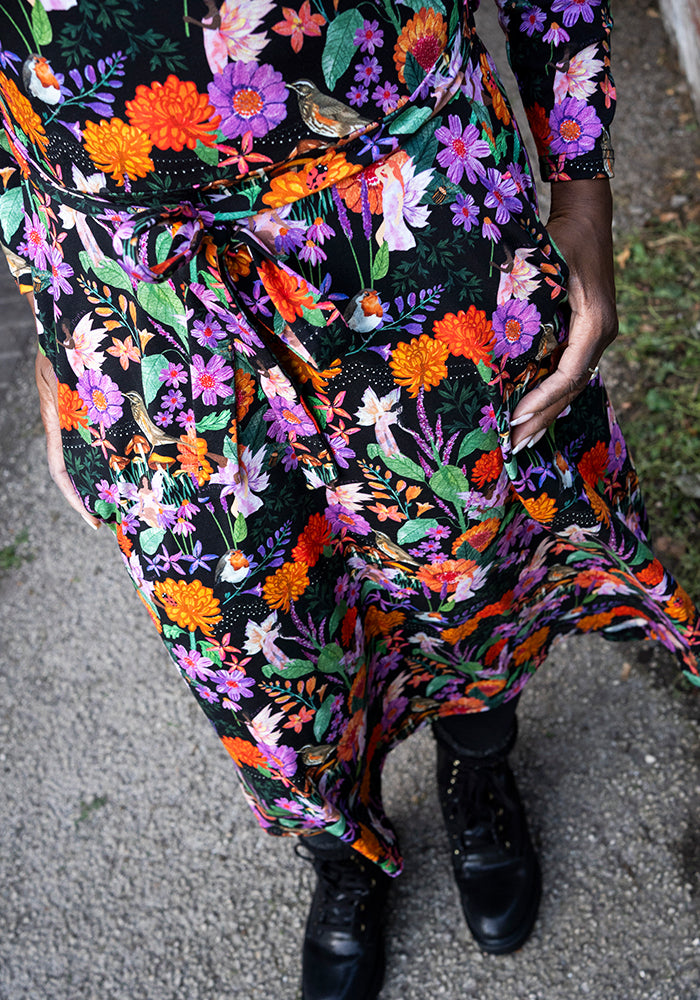 Fourth angle of Luetta Playful Fairys Print Cotton Midi Dress