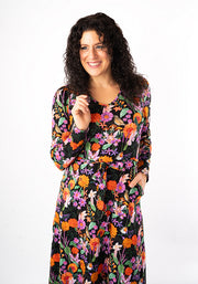 Luetta Playful Fairys Print Cotton Midi Dress