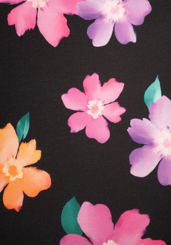 Second angle of Luisa Bright Flower Print Jersey Dress