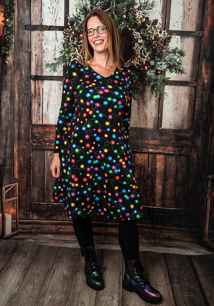 Luzia Fairy Lights Print Cotton Dress