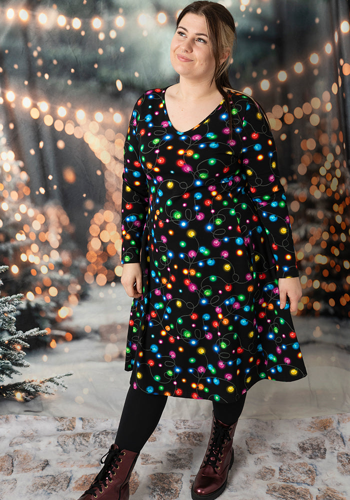 Luzia Fairy Lights Print Cotton Dress