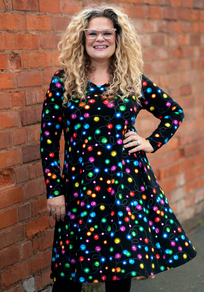 Luzia Fairy Lights Print Cotton Dress