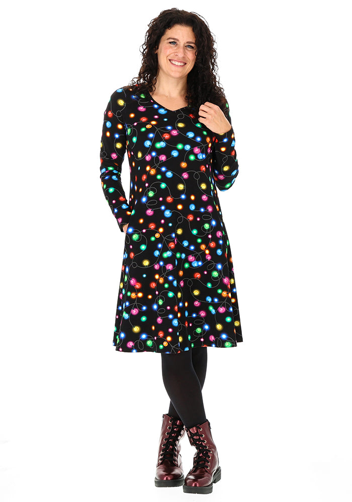 Luzia Fairy Lights Print Cotton Dress