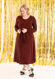 Lumina Sparkle Tie Front Midi Dress