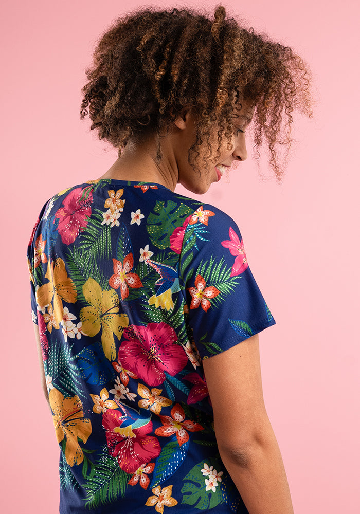Lusia Tropical Print Top