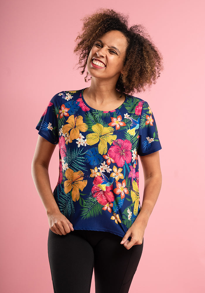 Lusia Tropical Print Top