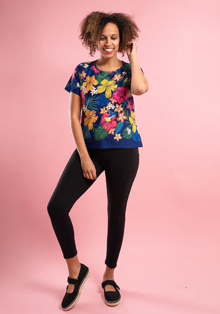 Lusia Tropical Print Top