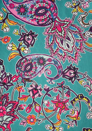 Milani Damask Paisley Print Tiered Hem Midaxi Dress