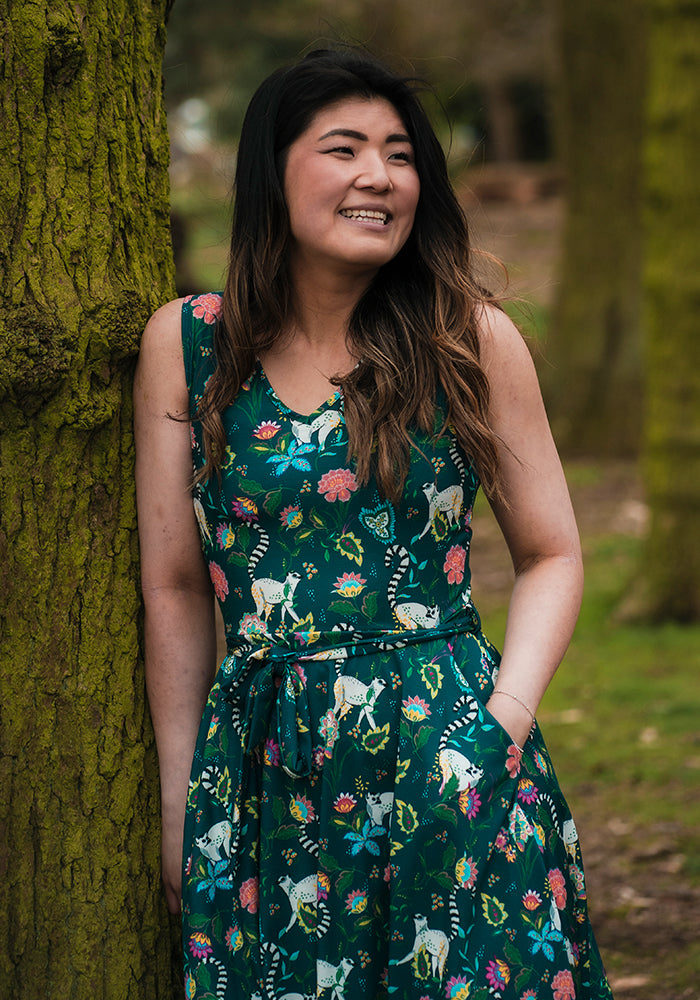 Dita Lemurs Print Full Skirt Dress