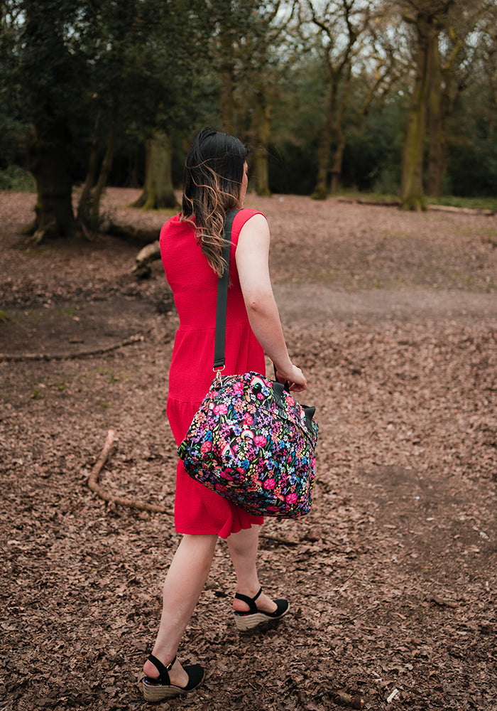 Garden Rainbow Floral Print Holdall