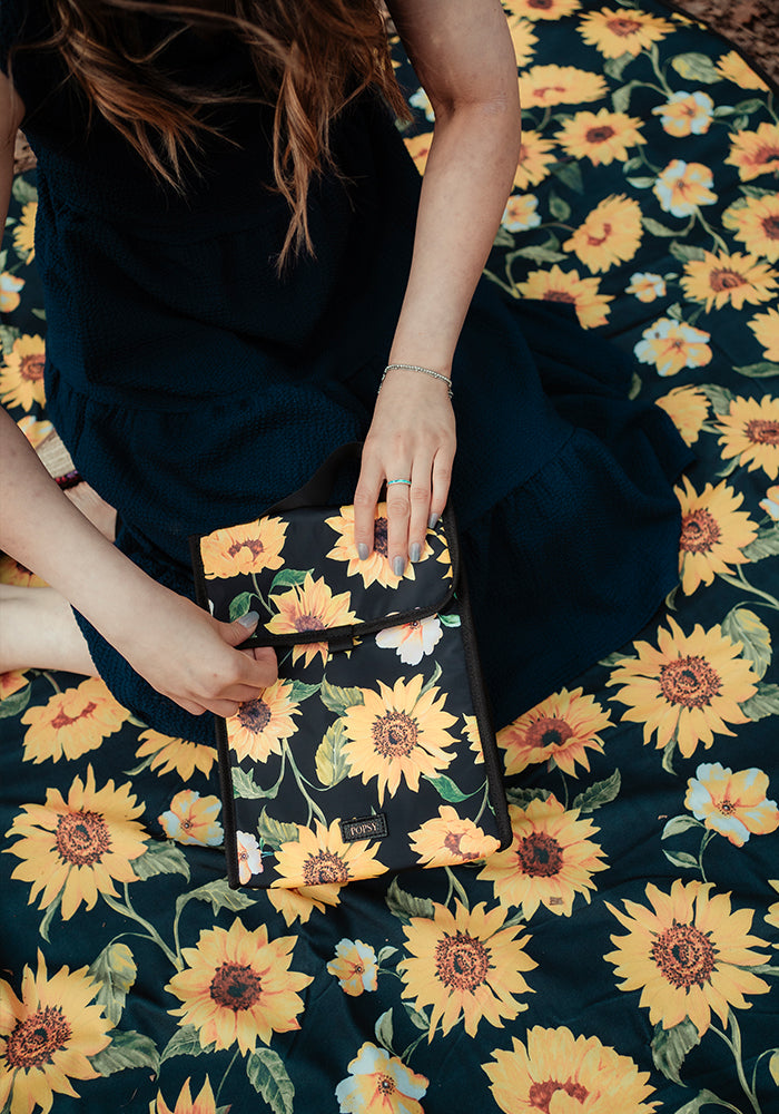 Seventh angle of Sunflower Print Popsy Lunch Bag
