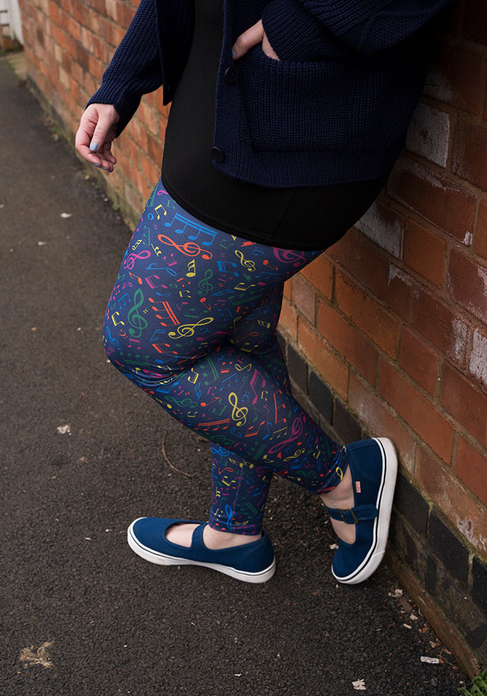 Rene Musical Notes Print Popsy Leggings