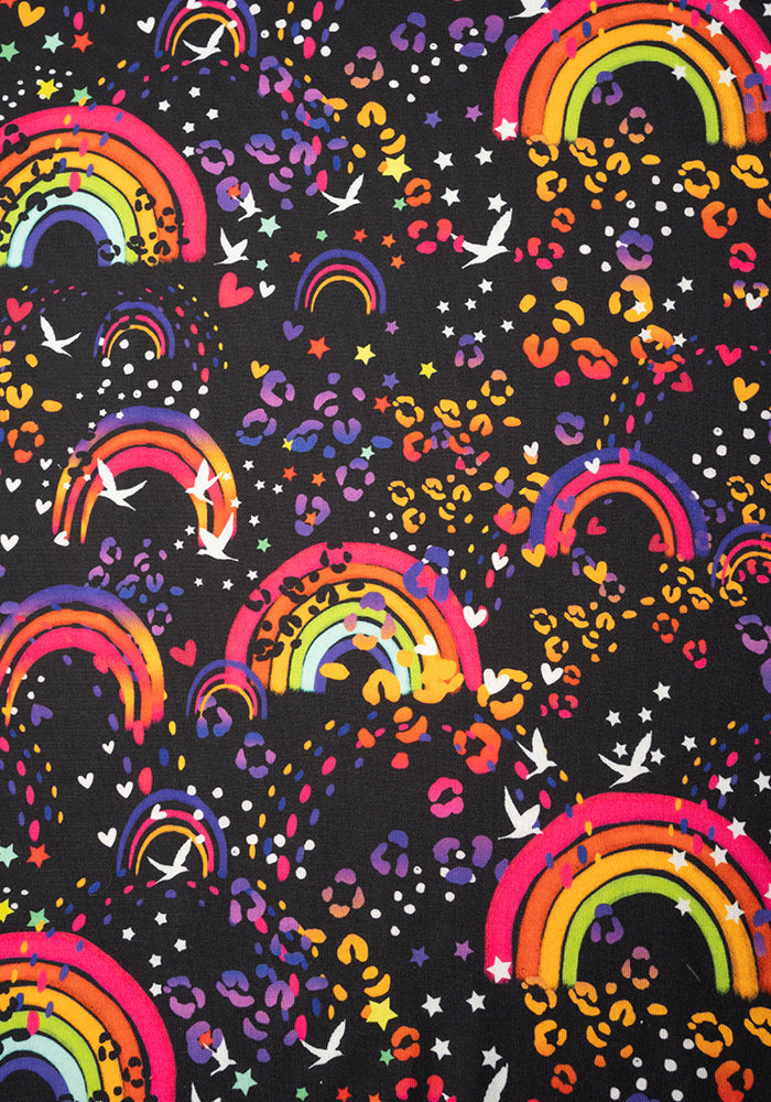 Mya Multi Coloured Animal & Rainbow Print Midaxi Dress