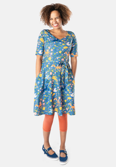 Macy Into The Woods Print Dress
