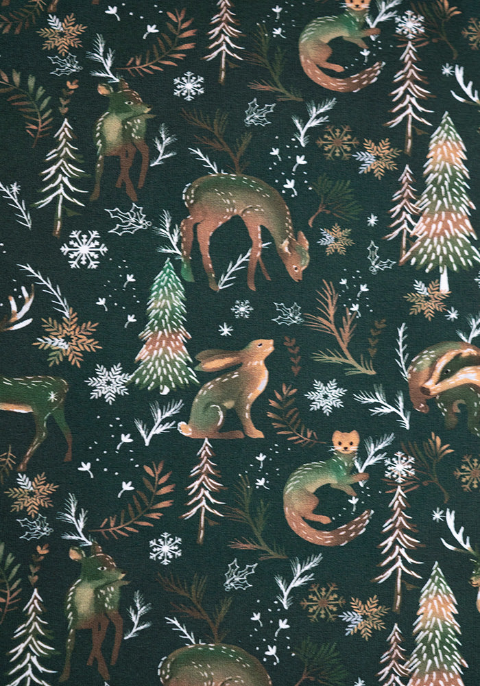 Madison Green Magical Woodland Print Cotton Dress