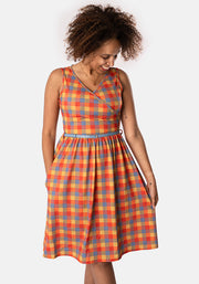 Maggie Summer Check Print Dress