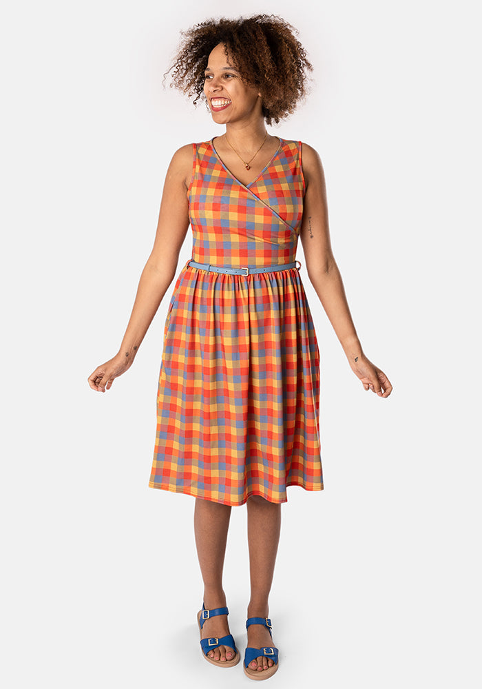 Maggie Summer Check Print Dress