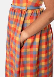 Maggie Summer Check Print Dress