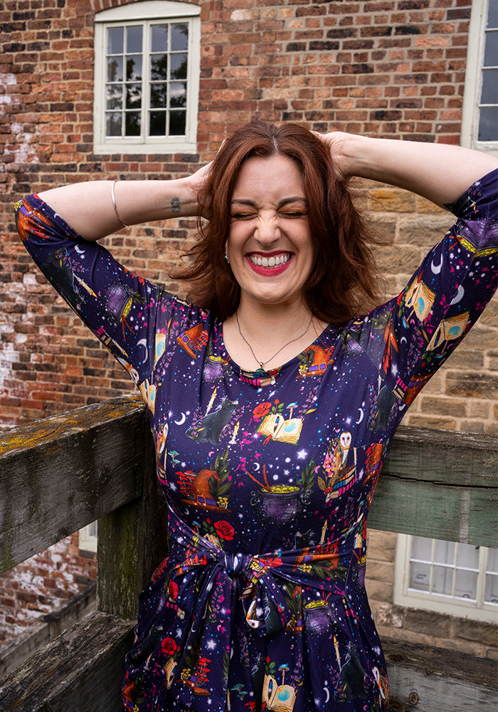Magic Mystical Owl Print Dress