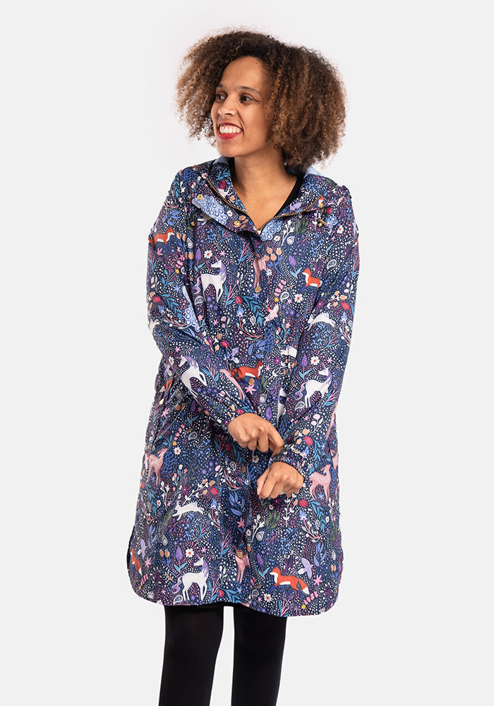Sixth angle of Magical Woodland Print Popsy Coat