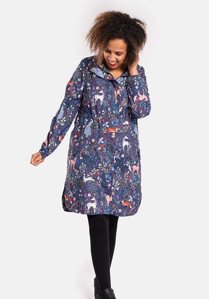 Fourth angle of Magical Woodland Print Popsy Coat